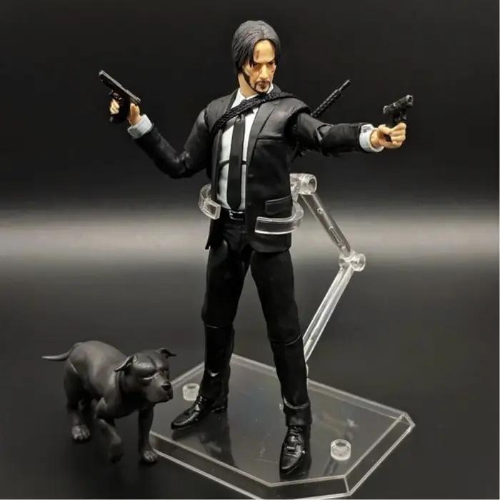 Figurine chien John Wick Keanu Reeves Baba Yaga action figure collection jouet cadeau occasion spéciale