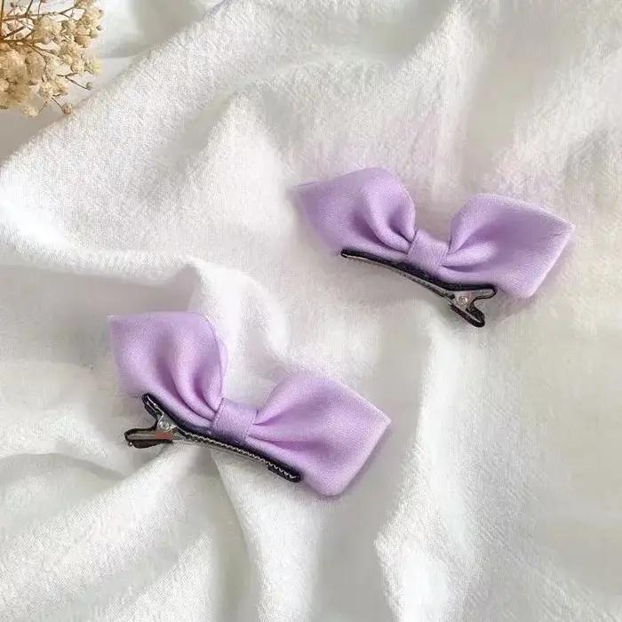 Épingles à cheveux pour enfants mignonnes et élégantes en polyester solides pour filles occasions spéciales et quotidiennes