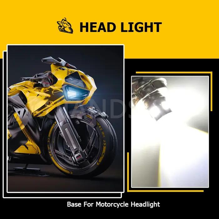 RUIANDSION P26S LED lumières pour phare de moto Scooter électrique ATV 12V 24V DC ampoules 800LM xénon blanc