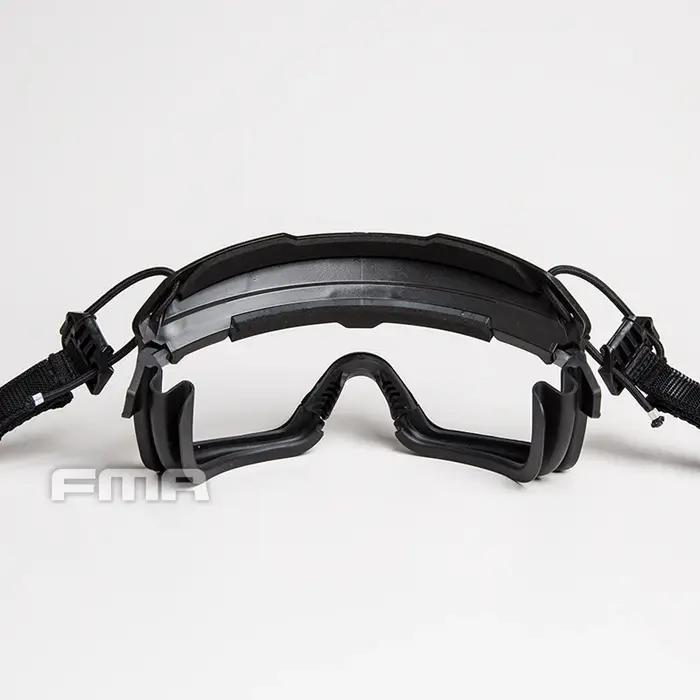 Lunettes de protection tactiques grises transparentes anti-explosion 3mm pour casque chasse extérieur FMA