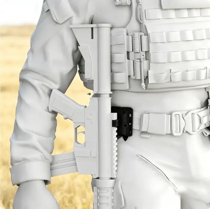 Plaque de holster tactique en matériau durable pour airsoft, chasse et jeux CS, accessoire polyvalent pour sports de plein air