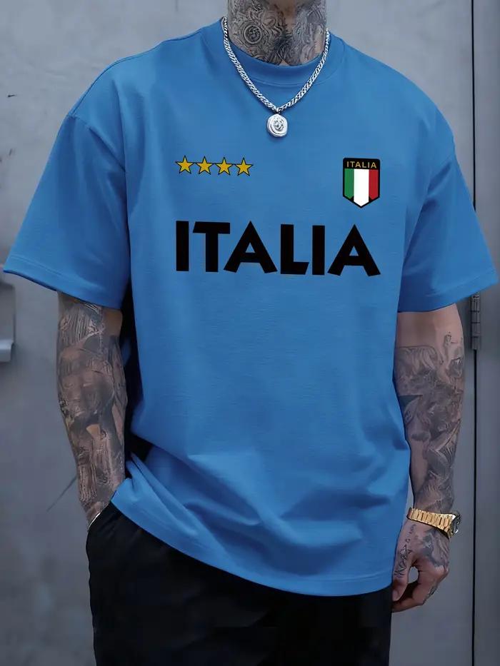 Italia drapeau italien impression t-shirts homme coton mode T-Shirt unisexe décontracté surdimensionné vêtements doux été hauts tout-Match