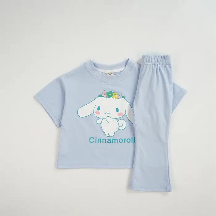 Ensemble de vêtements d'été pour bébés filles, T-shirt imprimé de dessin animé Sanrio cannelle et co