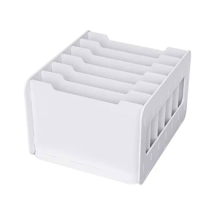 Boîte de Rangement Horizontale en PVC à 7 Couches, Grand Espace de Stockage, pour le Bureau et la Ma