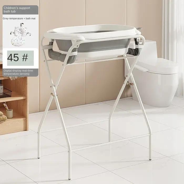 Baignoire bébé avec support thermosensible pour bains sécuritaires et confortables occasions quotidiennes et voyages