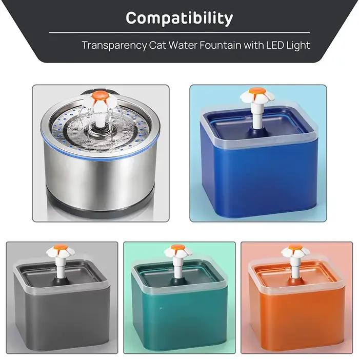 Fontaine d'eau filtres de remplacement au carbone pour fontaine à boire pour chat en acier inoxydabl