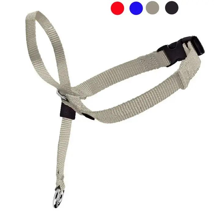 Collier de tête rembourré réglable en nylon pour chien