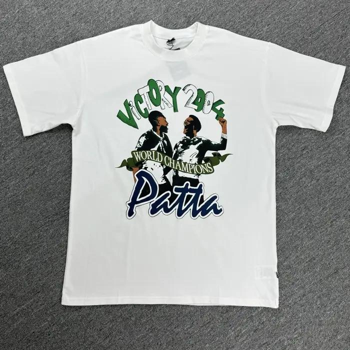 T-shirt PATTA de haute qualité, mode américaine, photo réelle, pour hommes, femmes, couple, haut à m