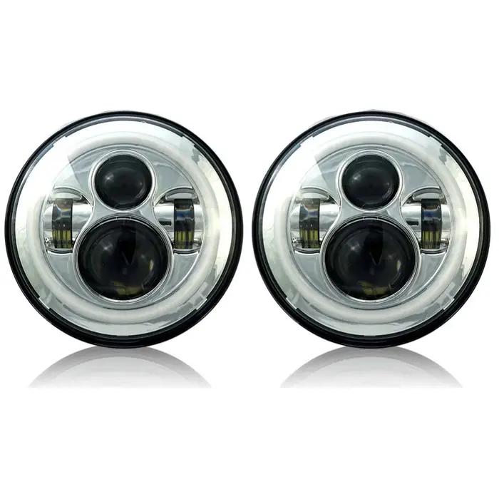 Fit 90-97 Mazda ata MiMX-5 MX5 Voiture 7 pouces Led sauna lumière ronde Angel Eyes Halo avant DRL lu