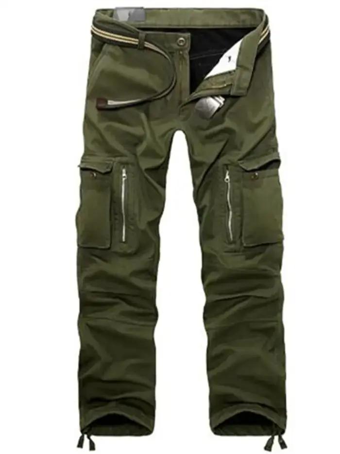 Pantalon cargo hiver polaire épais chaud multi-poches tactique militaire grande taille 28-44