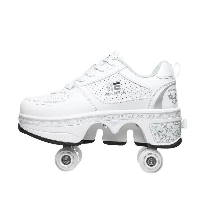 Chaussures de patins à quatre roues unisexes
