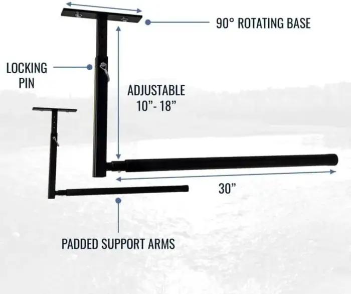 Support de plafond réglable – Support d'échelle de plafond de garage Hi Port 2 | Rangement d'échel
