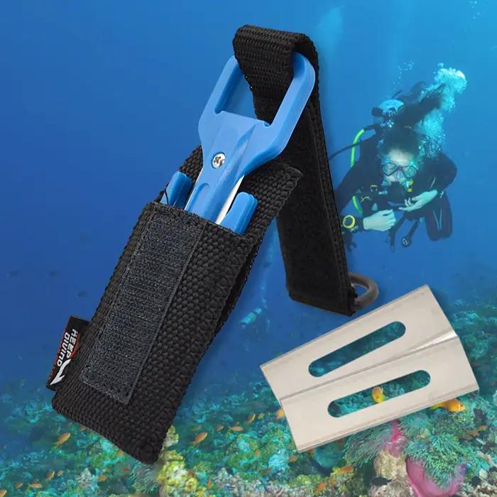 1 Couteau de plongée sous-marine spécial coupe-ligne