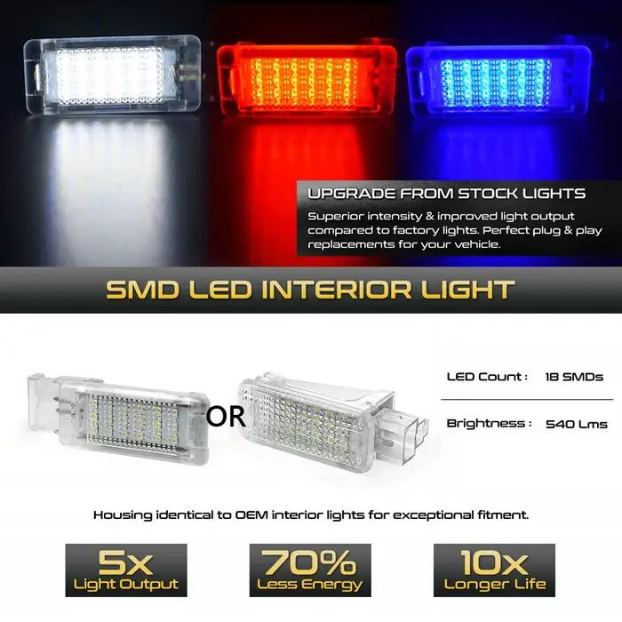 Lumière de plancher LED pour Audi, lampes de boîte de rangement à bagages, A4, B5, Dieux, B7, B8, A3