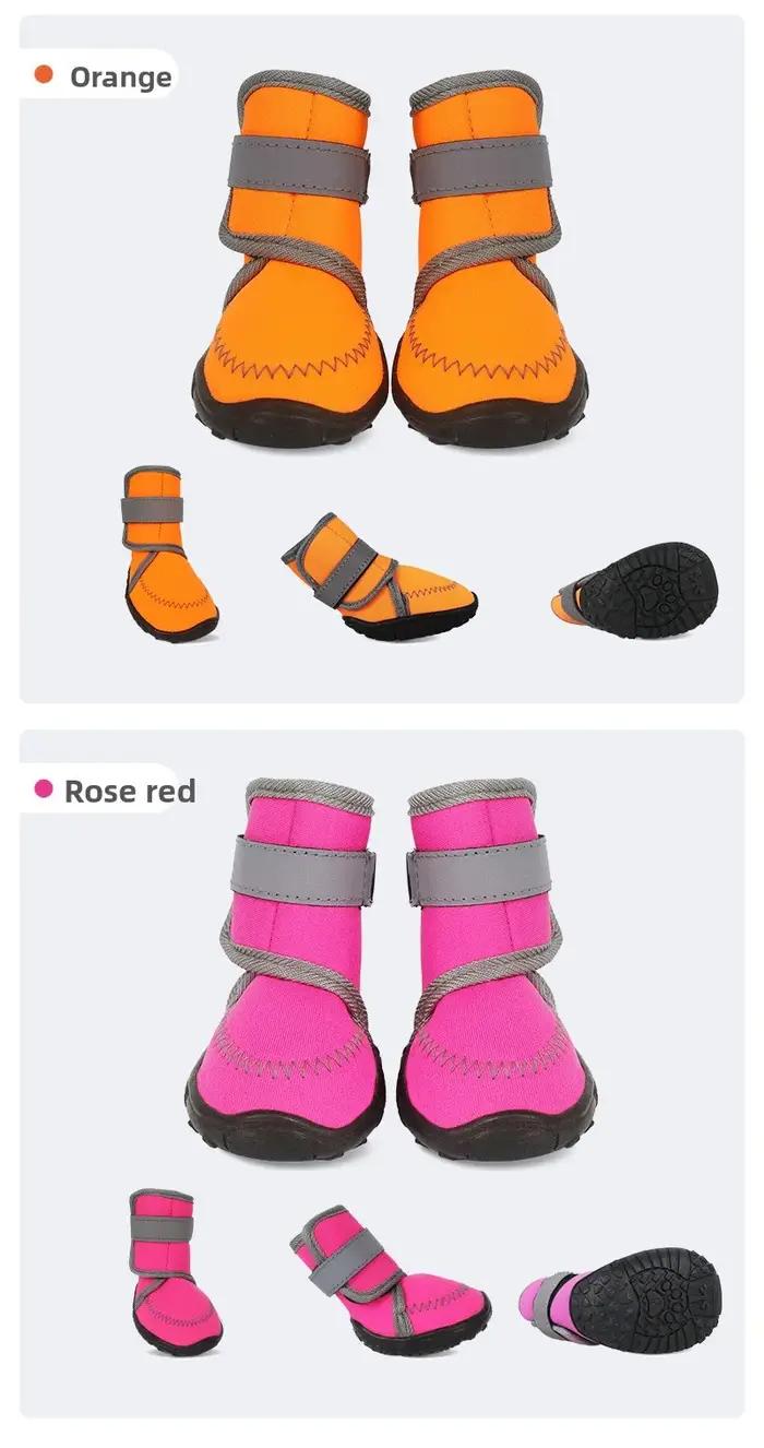 Chaussures de printemps pour chiens de taille moyenne et grande tissu en coton caoutchouc anti-chute élégantes pour promenades en famille et sorties urbaines