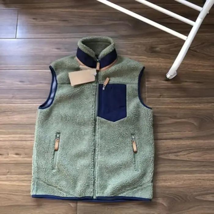 Gilet polaire à col montant pour hommes, plein air, cyclisme, sport, loisirs, pêche, escalade, randonnée, Camping, peau d'agneau