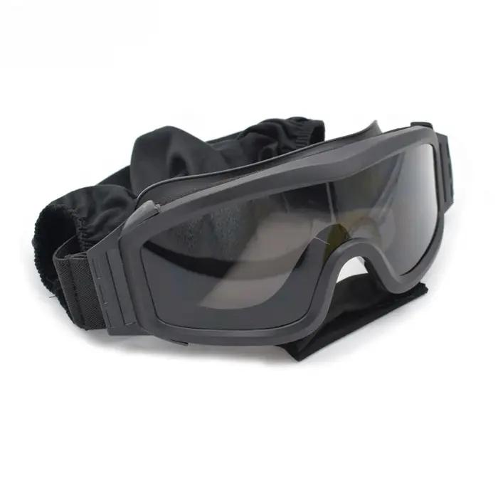 Masque tactique militaire anti-vent UV400 - Protection sable et poussière pour paintball et randonnée - Unisexe