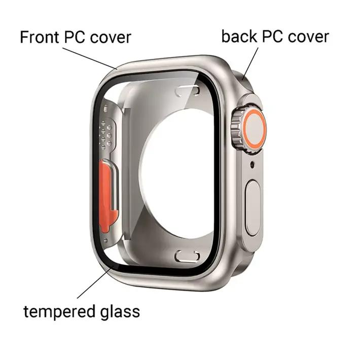 Protection écran Apple Watch - Coque PC avant/arrière pour 46mm 45mm 44mm 40 41 42mm iwatch 10 9 8 7 SE 6 5 Ultra