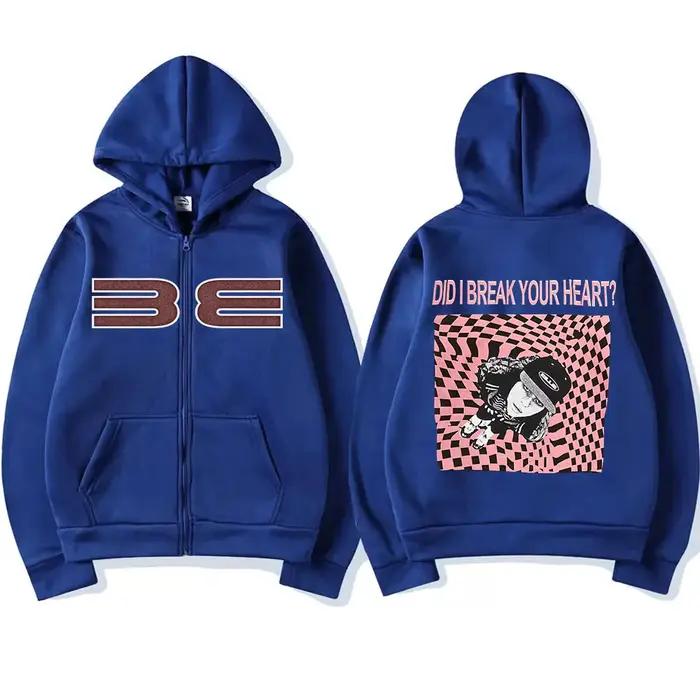 Sweat-shirt à capuche Frappé-moi dur et doux DID J'ai frapper votre cœur? pour homme et femme, vêtement Hip Hop, style décontracté, polyester polaire, fermeture éclair, capuche, couleurs vives, mode streetwear, voyage, quatre saisons