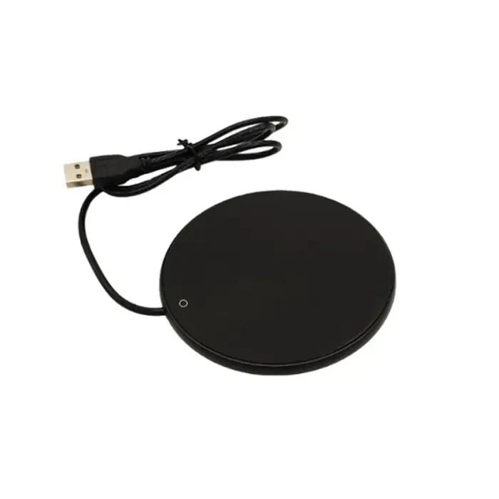 Chauffe-tasse thermostatique USB pour bureau à domicile, chauffe-boissons, conteneur de lait, eau chaude, café, thé, boissons chaudes bleu ciel ou bleu marine