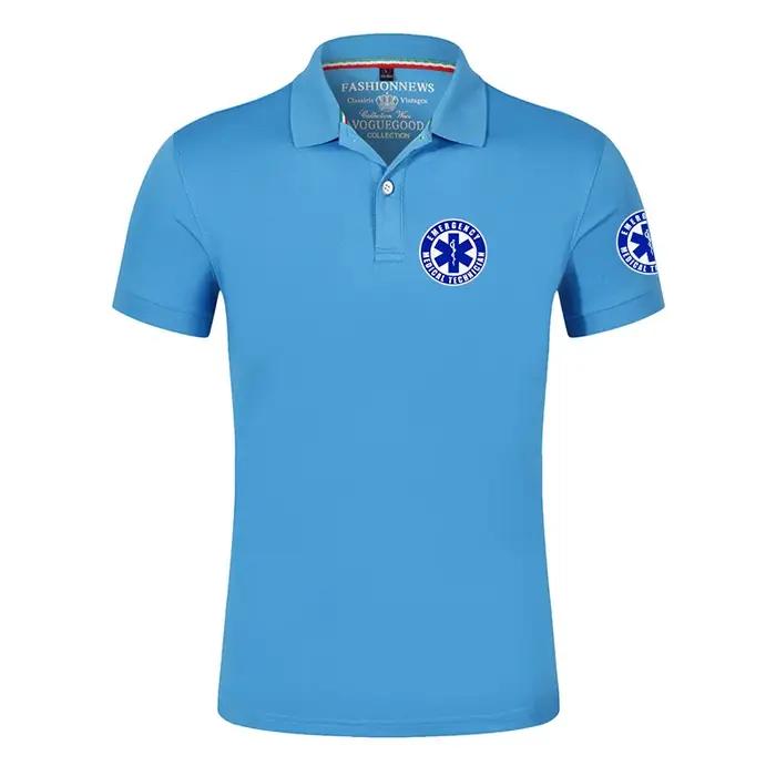 EMT Ambulance d'urgence 2022 hommes nouvel été offre spéciale polos de sport chemises décontracté manches courtes couleur unie extérieur T-Shirt haut