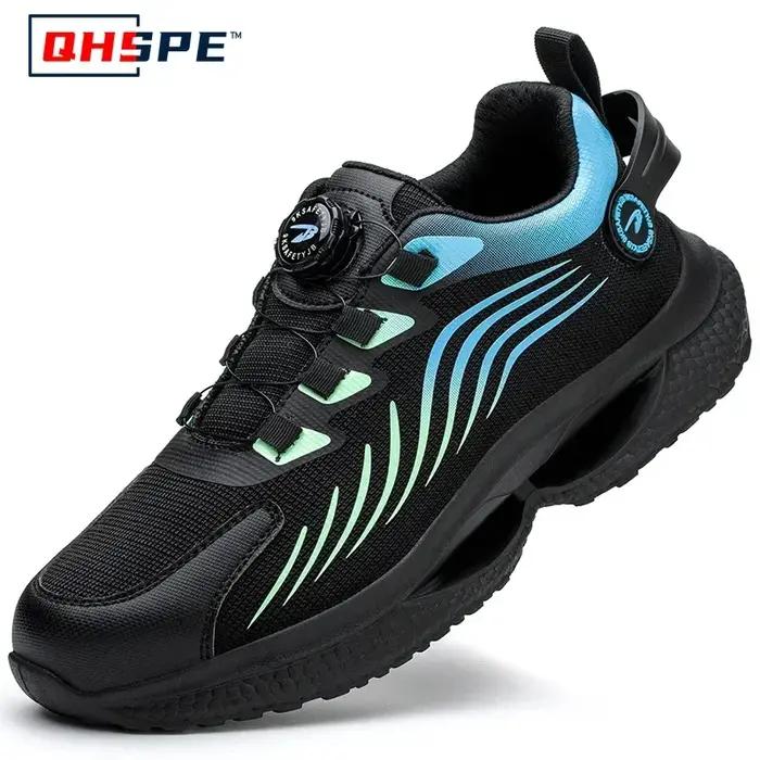 Chaussures de sécurité pour hommes bottes de protection élastiques chaussures décontractées à la mode respirantes protection contre les odeurs chaussures de travail pour hommes occasions spéciales