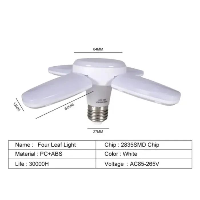 28W inda LED Ampoule Ventilateur Lame Synchronisation Lampe AC85-265V Pliable LED Ampoule Lampada Po