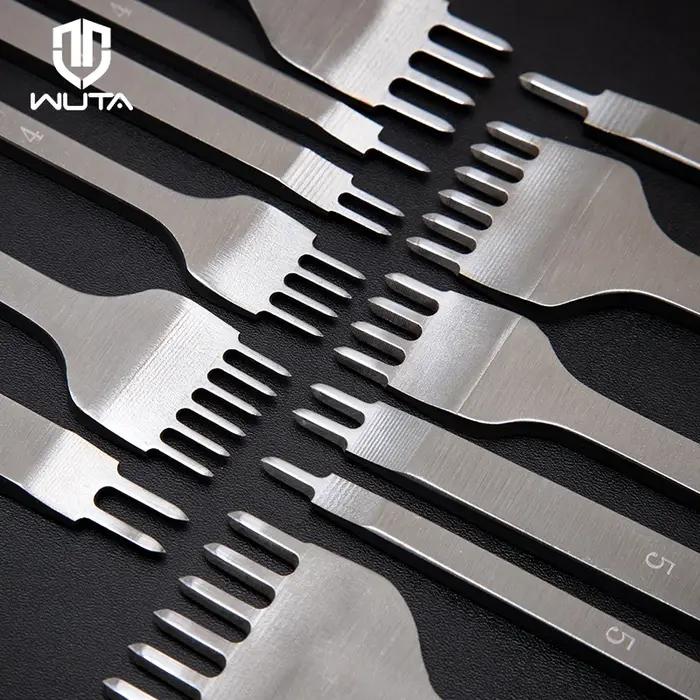 WUTA-Outil de ciseau à cuir de base, fer à piquer au diamant, poinçon de couture, outil d'artisanat
