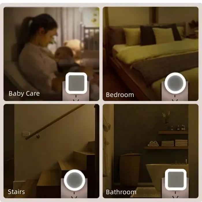 Lampe de détection de contrôle de la lumière LED veilleuses prise ue US pour bébé enfants salon cham