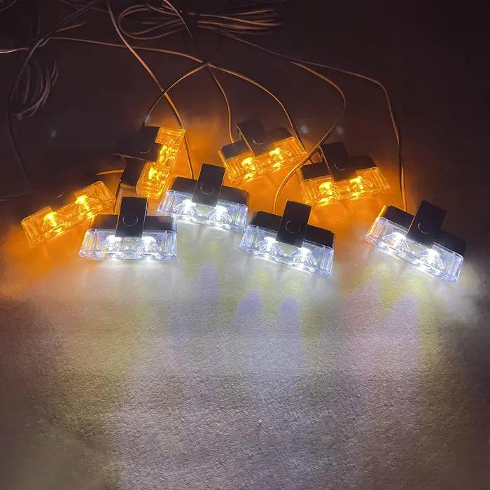1 remorquage 8 LED lumières de Police pour voiture 12V sans fil à distance clignotant lampe d'avertissement d'urgence