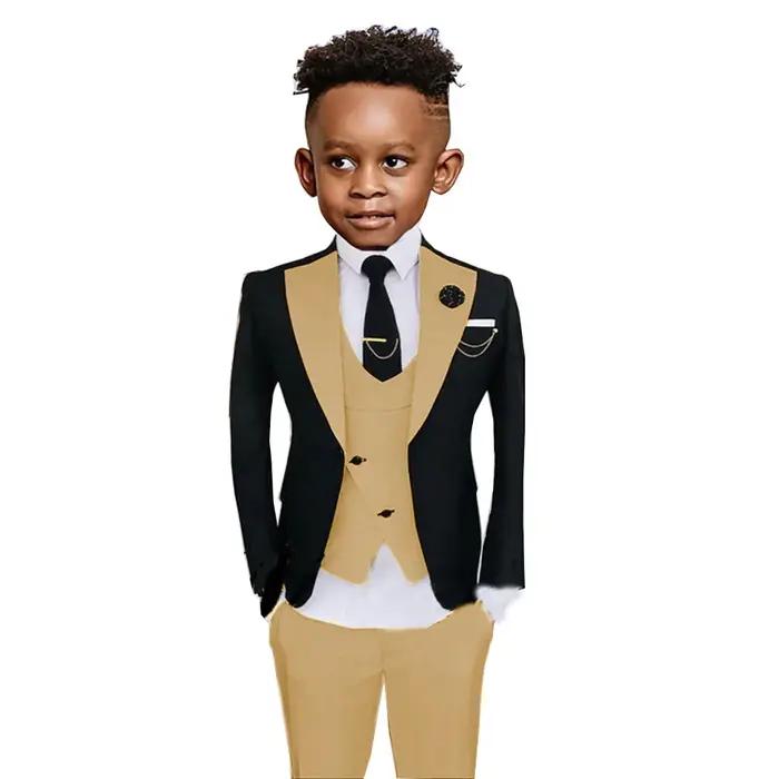 Ensemble de costumes colorés à la mode pour enfants, 3 pièces, Costumes de spectacle de haute qualit