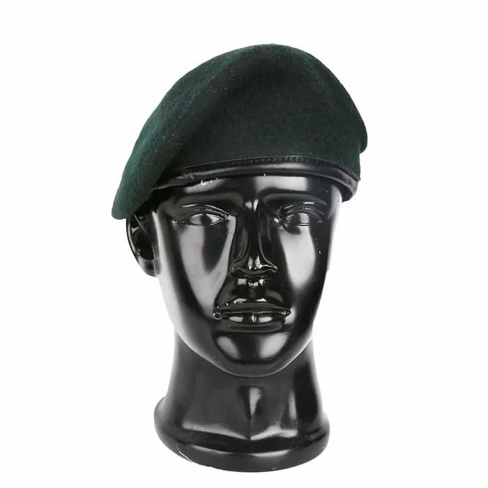 Béret en laine des Forces spéciales de l'armée britannique et américaine, béret vert noirâtre, casquette rouge, chapeau militaire, toutes les tailles