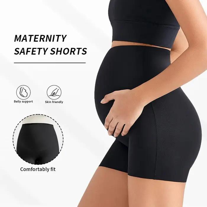 Leggings Sans Couture à Taille Haute ROMPERBO Pour Femmes Enceintes Occasions Spéciales Shorts De Yoga Confortables Respirants