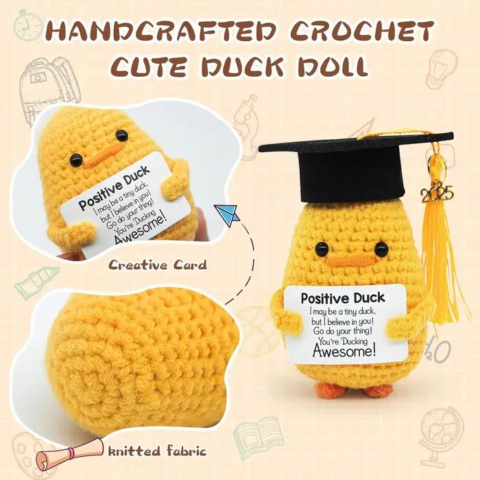 Cadeaux de remise de diplôme pour 2020 – Canard positif inspirant avec casquette et carte de vœux cornichon drôle pour ses filles lui garçons école