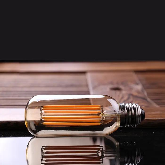Ampoule Tubulaire à Filament Jaune Chaud pour Lustre, Éclairage Suspendu, Vintage, T45, 6W, 110V, 22