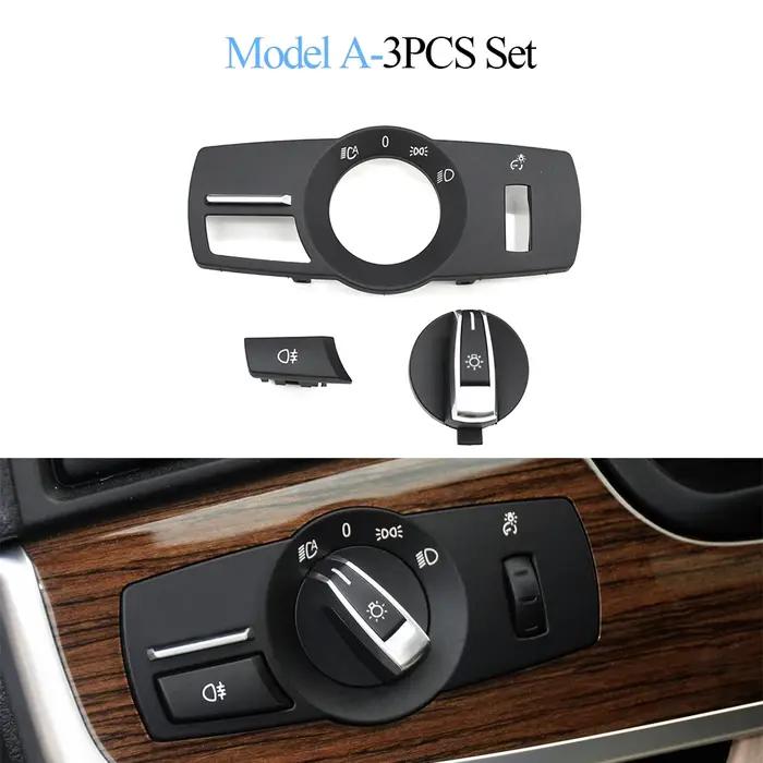 Couvercle de panneau de commande de phare intérieur de voiture, bouton de Rotation de commutateur de