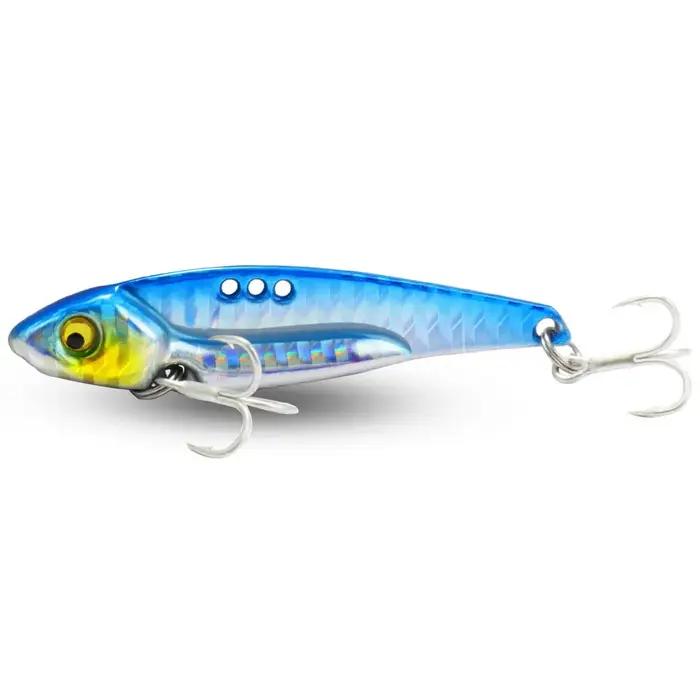 VIB leurre de pêche 7g 10g 18g gabarit en métal lame coulante moulée triple crochet Spinner cuillère VIBRATION Spin atti