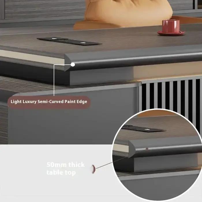 Bureau debout électrique Premium, Station de recharge pour exécutifs, gestion des câbles, décoration