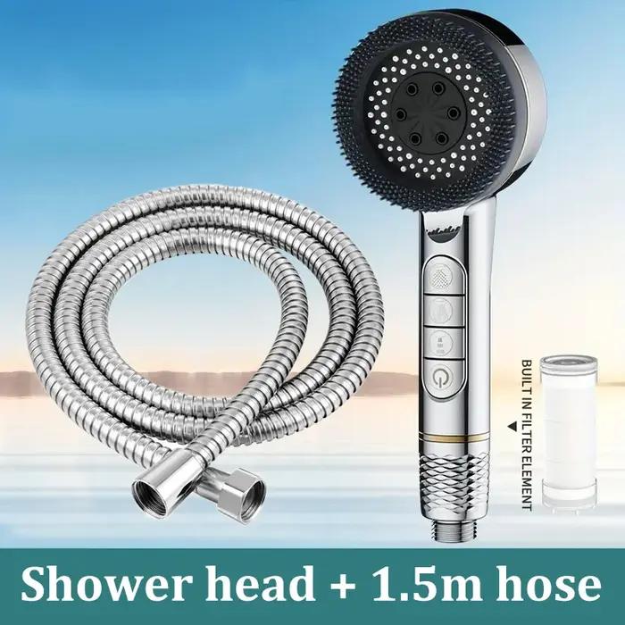 Pomme de douche booster 4 vitesses avec support