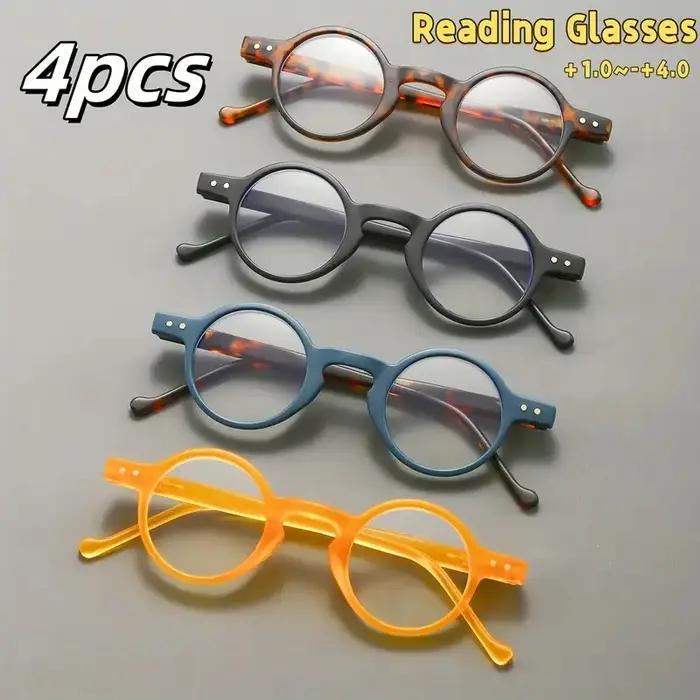 Lunettes de lecture unisexes à petite monture ronde