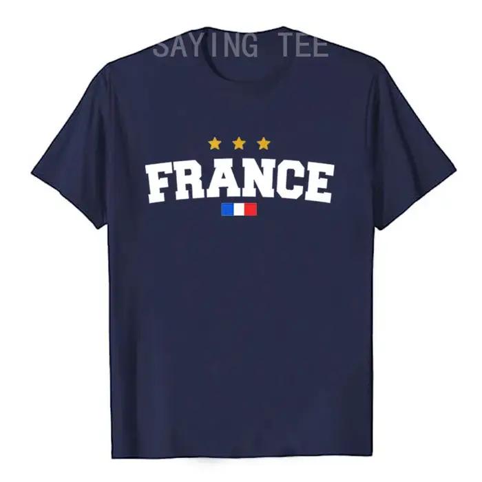 T-shirts de la Coupe de France de football 2026 : Étoiles du championnat pour les jours de match – Vêtements graphiques fierté française pour femmes et hommes