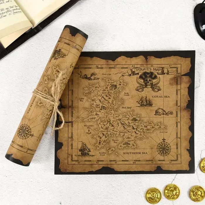 Carte de l'aventure Pirate de la mer des caraïbes