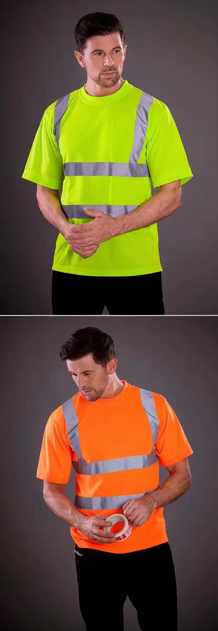 T-shirt de travail fluorescent haute visibilité 2026 pour l'extérieur