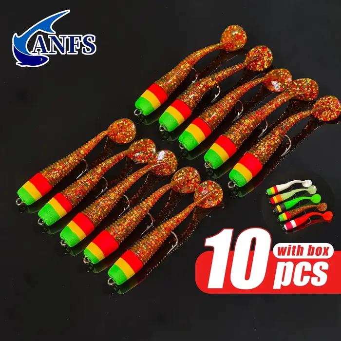 ANFS 10 pièces Euro Kit de leurre de pêche-appât artificiel Premium pour perche