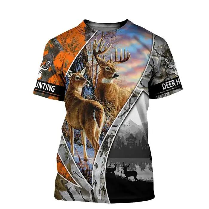 T-shirt pour homme imprimé en 3D Hunter