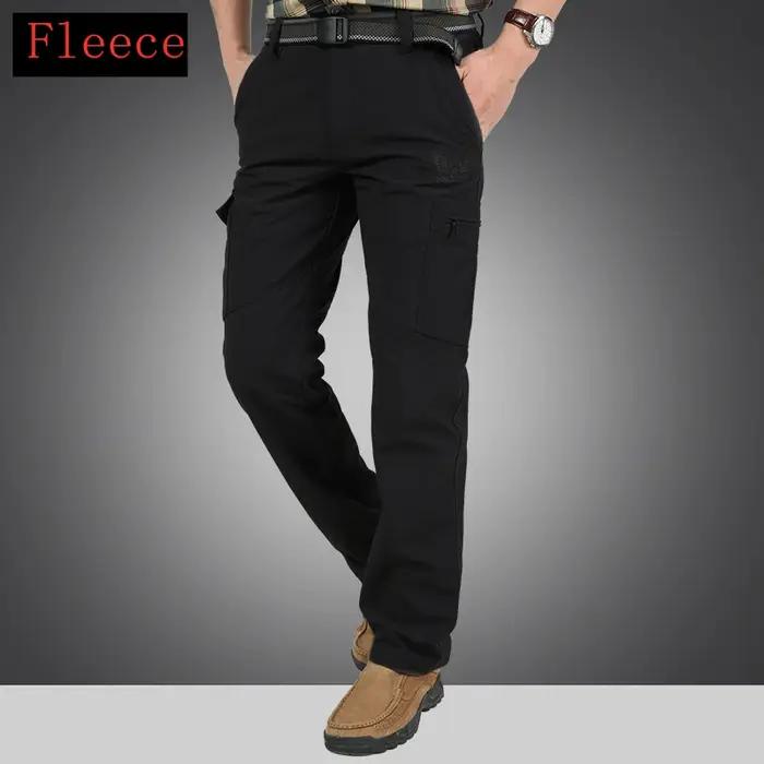 Pantalon hiver polaire épais imperméable militaire tactique cargo homme 4XL grande taille
