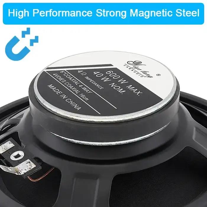 2 pièces 4/5/6 pouces 600W haut-parleur Audio de voiture universel lourd mi-basse Ultra-mince haut-p