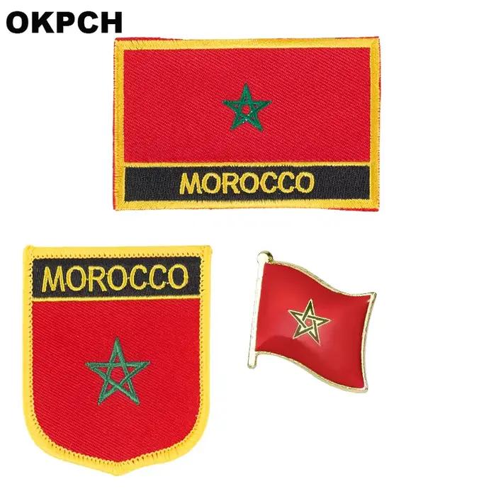 Drapeau National de Monaco brodé à repasser sur patchs pour vêtements