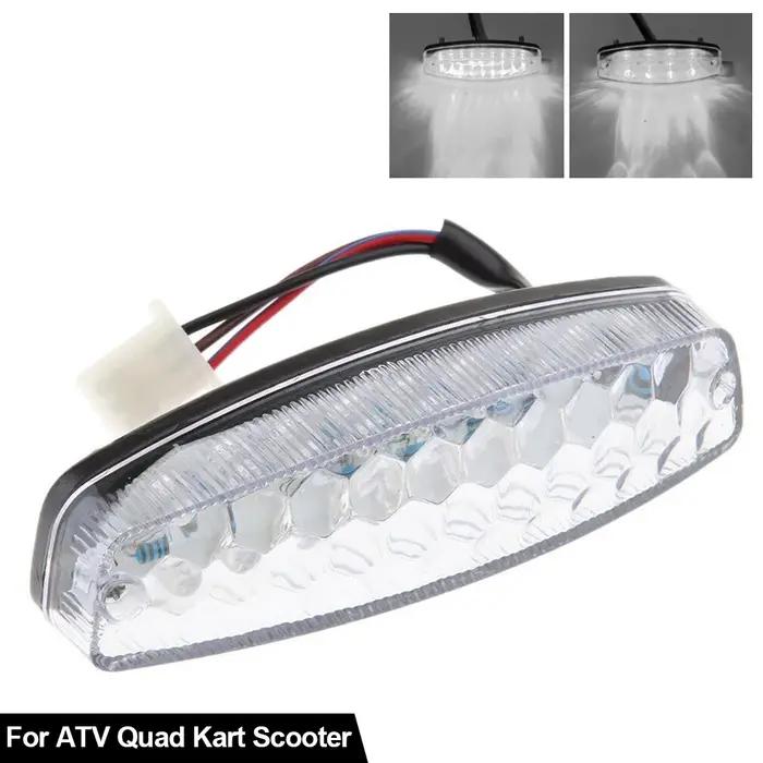 Feu arrière LED 3 fils 12V pour ATV, Moto Tout-Terrain, Kart et Scooter Haute Luminosité Étanche ABS
