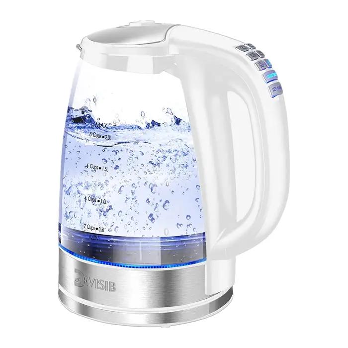 Bouilloire Électrique en Verre DEVISIB à Température Variable avec Fonction de Maintien au Chaud pour Thé et Café Occasions Spéciales Réunions Familiales et Amicales